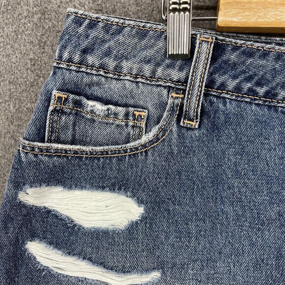 Hollister Shorts Womens 9 W29 Ultra High Rise Vintage Relaxed Mom Distressed - Picture 2 of 15
